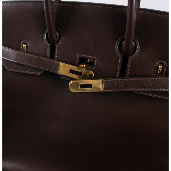 Hermes Birkin 35 Leather Handbag In Brown - Picture 7 of 16